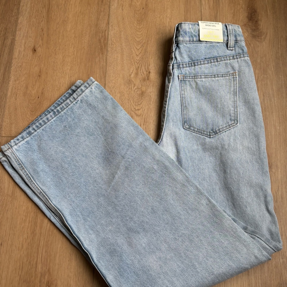 NWT Skinny Fries Super High Rise Wide Leg Jeans Size 3 - Picture 9 of 12